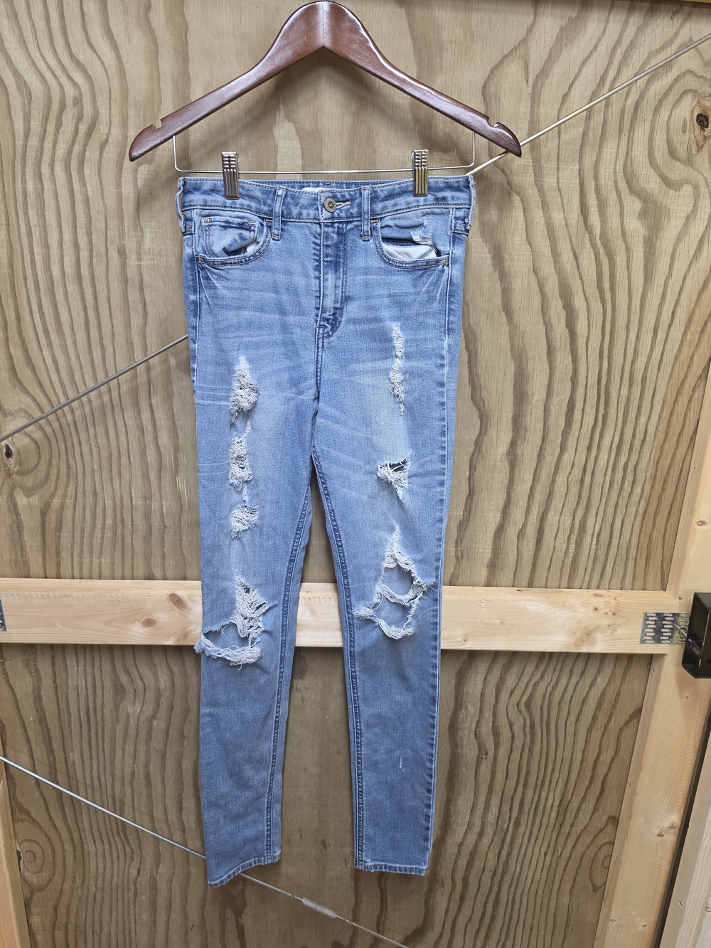 Hollister Light Blue Ripped Skinny Jeans